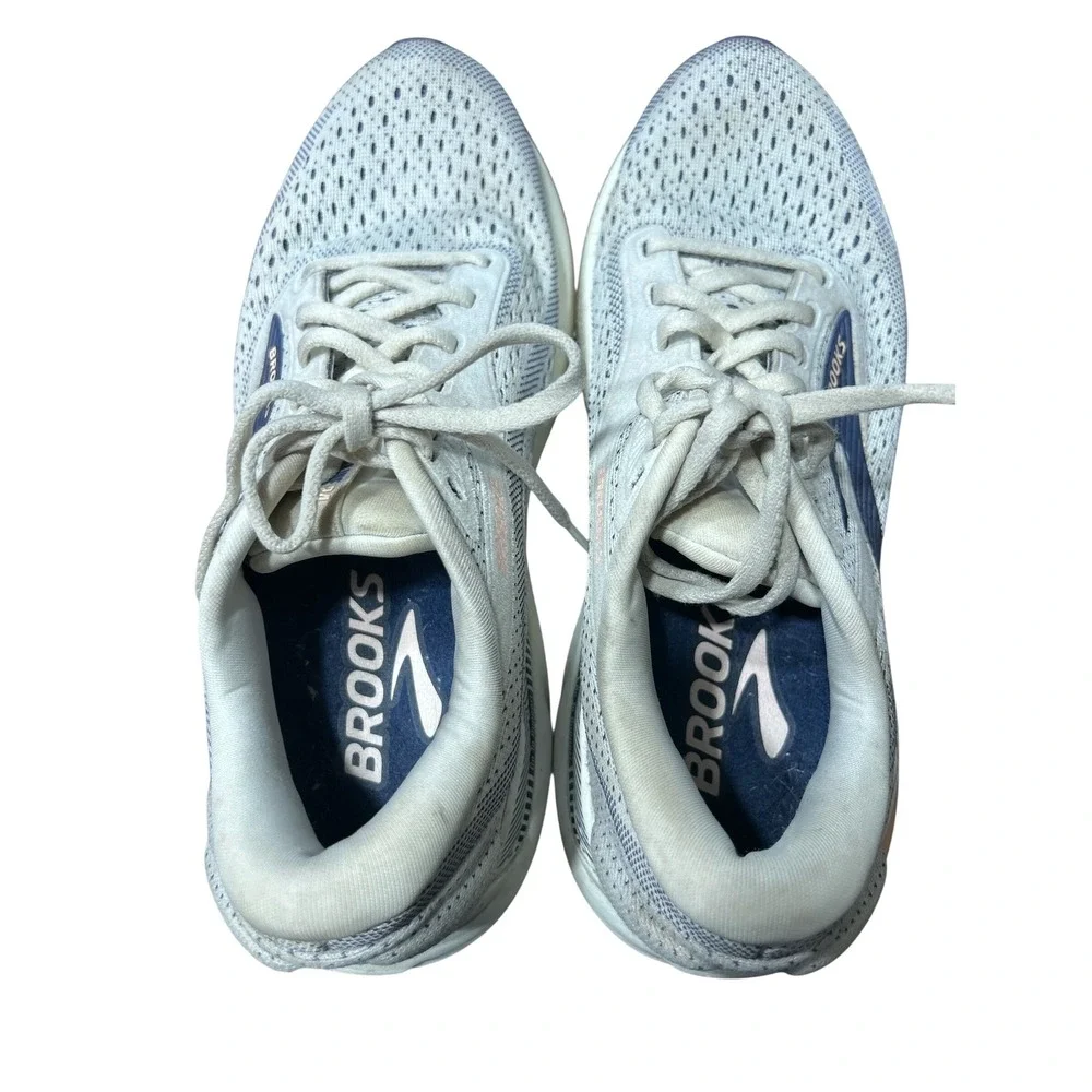 Brooks Ghost 13 Running Shoes Women's‎ Size 8 Wide Light Gray Blue